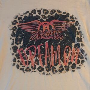 Source Unknown Leopard Print Graphic Tee - Black and Pink